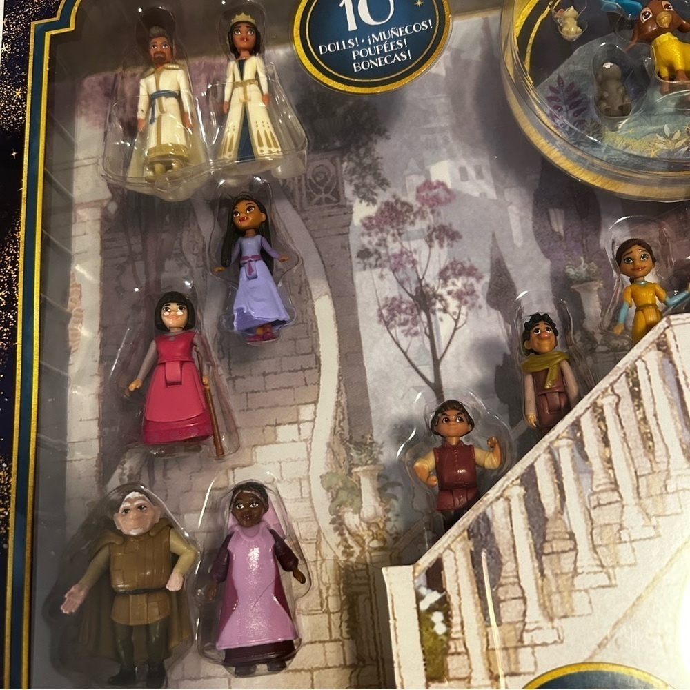 Disney Wish Kingdom of Rosas Character Set 10 Dolls 5 Friends Mattel NEW - Picture 2 of 7